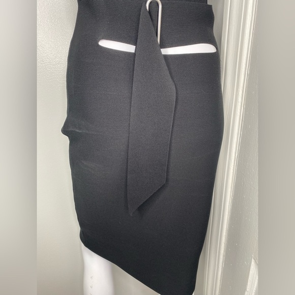 ALEXANDER WANG Bandage Ponte Bodycon Belted D Ring Black Cut-Out Dress - Picture 4 of 14